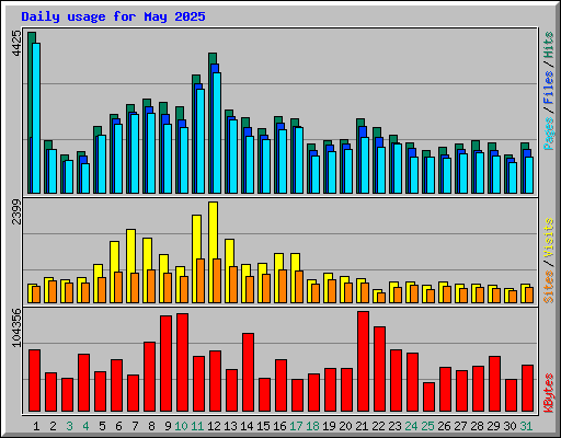 Daily usage for May 2025
