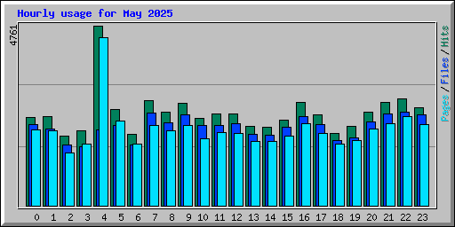 Hourly usage for May 2025