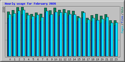 Hourly usage for February 2026