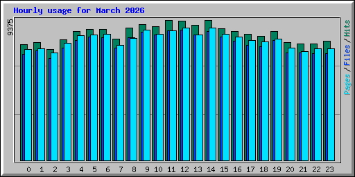 Hourly usage for March 2026