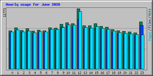 Hourly usage for June 2026