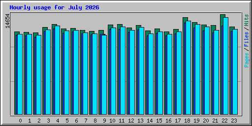 Hourly usage for July 2026